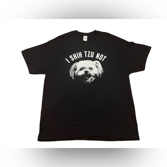 Gildan Other - NEW I SHIH TZU NOT Men’s Short-Sleeve Graphic T-Shirt‎ Black XL Gildan Dog